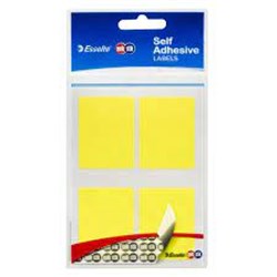 Quick stick labels fluoro yellow